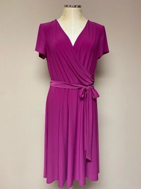 Eliza J Faux Wrap Knit Dress